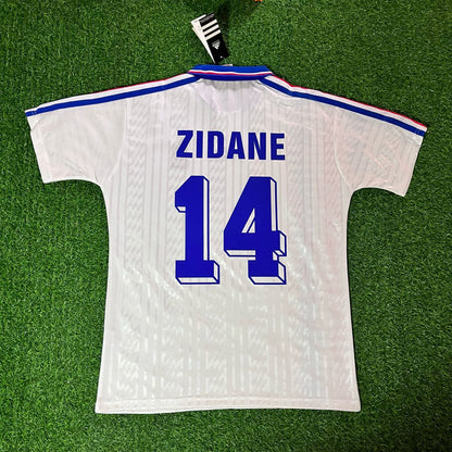 France World Cup 1994 Zinedine Zidane Retro Football Jersey