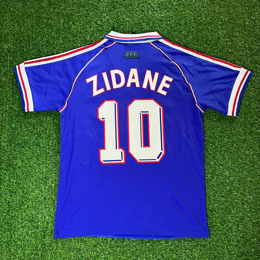 Zinedine Zidane France 1998 World Cup Retro Football Jersey Kit