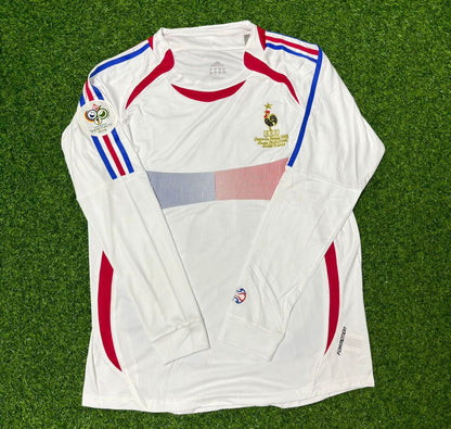 France World Cup 2006 Final Long Sleeve White Retro Kit