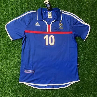 Zinedine Zidane France 2000 2002 Retro Football Jersey