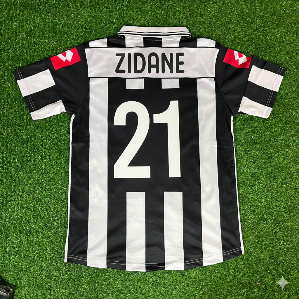 Zinedine Zidane Juventus 2001 2002 Season Retro Football Jersey