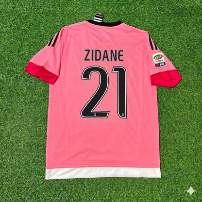 Zinedine Zidane Juventus Retro Pink Football Jersey