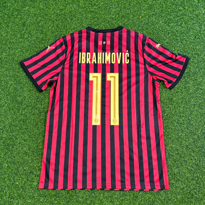 Zlatan Ibrahimović AC Milan 120th Anniversary Special Golden Retro Football Jersey Kit