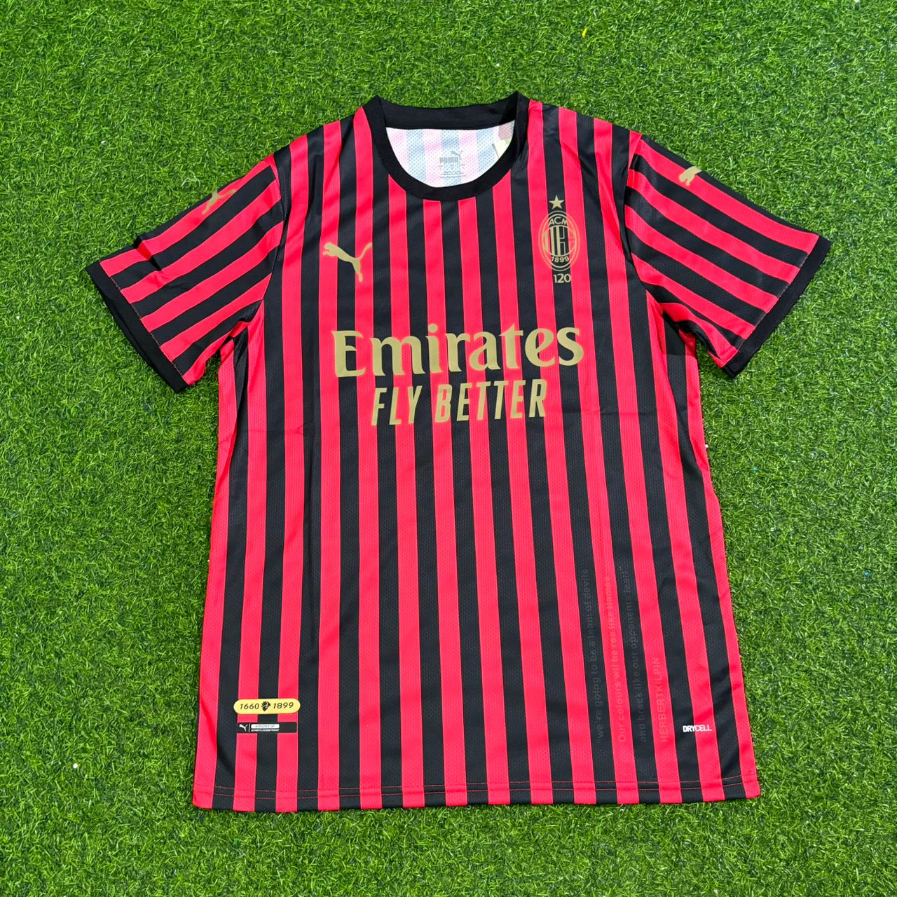 Andriy Shevchenko AC Milan 120th Anniversary Special Golden Retro Football Jersey Kit