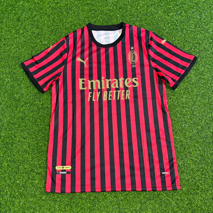 Mario Balotelli AC Milan 120th Anniversary Special Golden Retro Football Jersey Kit
