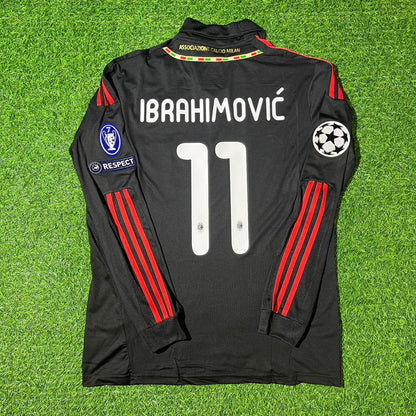 Zlatan Ibrahimović AC Milan 2011/12 Red & Black Retro Football Jersey Collection