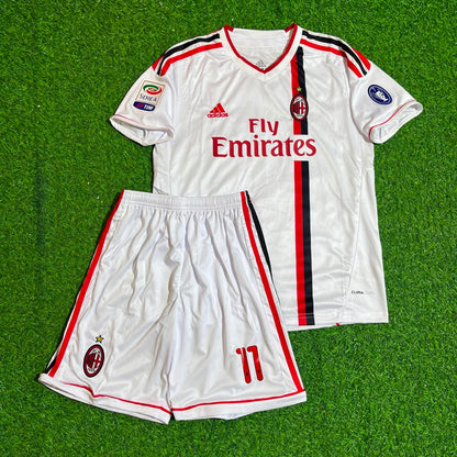 Zlatan Ibrahimović #11 Milan 2011 2012 White Away Retro Kids Football Jersey