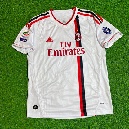 Zlatan Ibrahimović #11 Milan 2011 2012 White Away Retro Kids Football Jersey