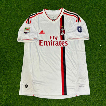 Zlatan Ibrahimović #11 Milan 2011-2012 White Away Retro Football Jersey Kit