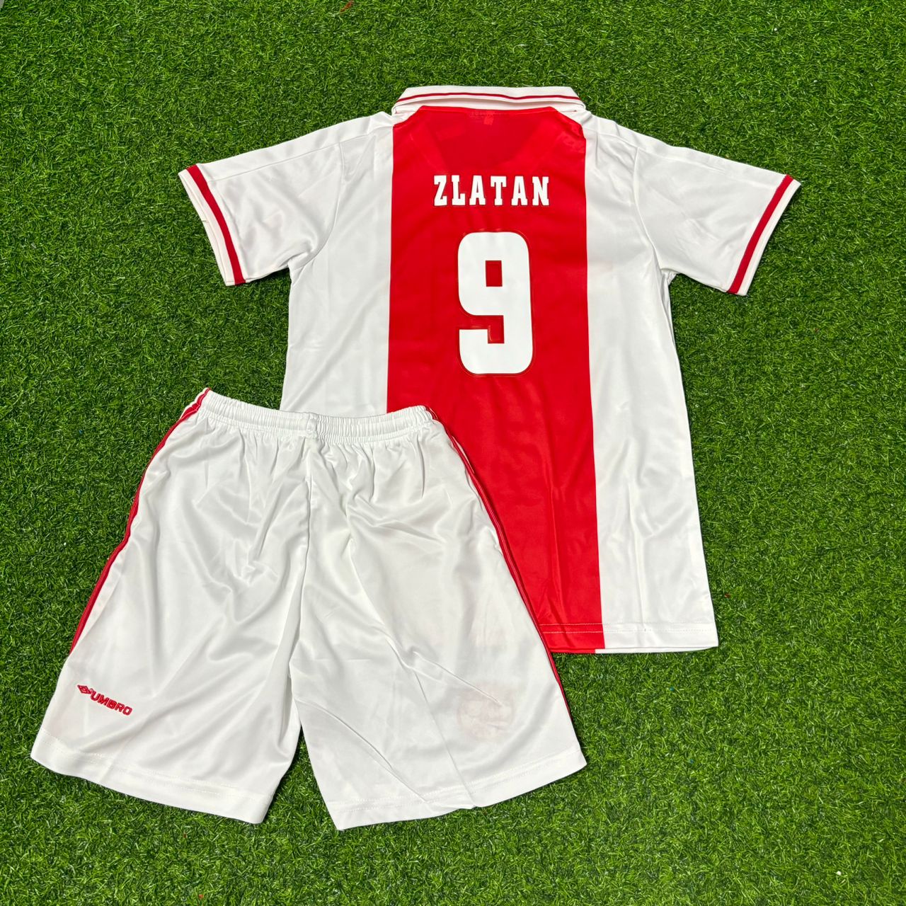 Zlatan Ibrahimović Ajax White Kids Retro Football Jersey Kit