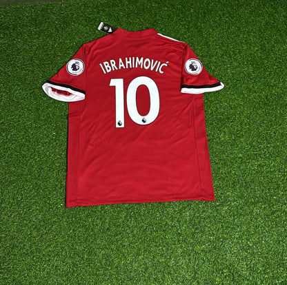 Zlatan Ibrahimović Manchester United 2017/18 Red Retro Football Jersey Collection