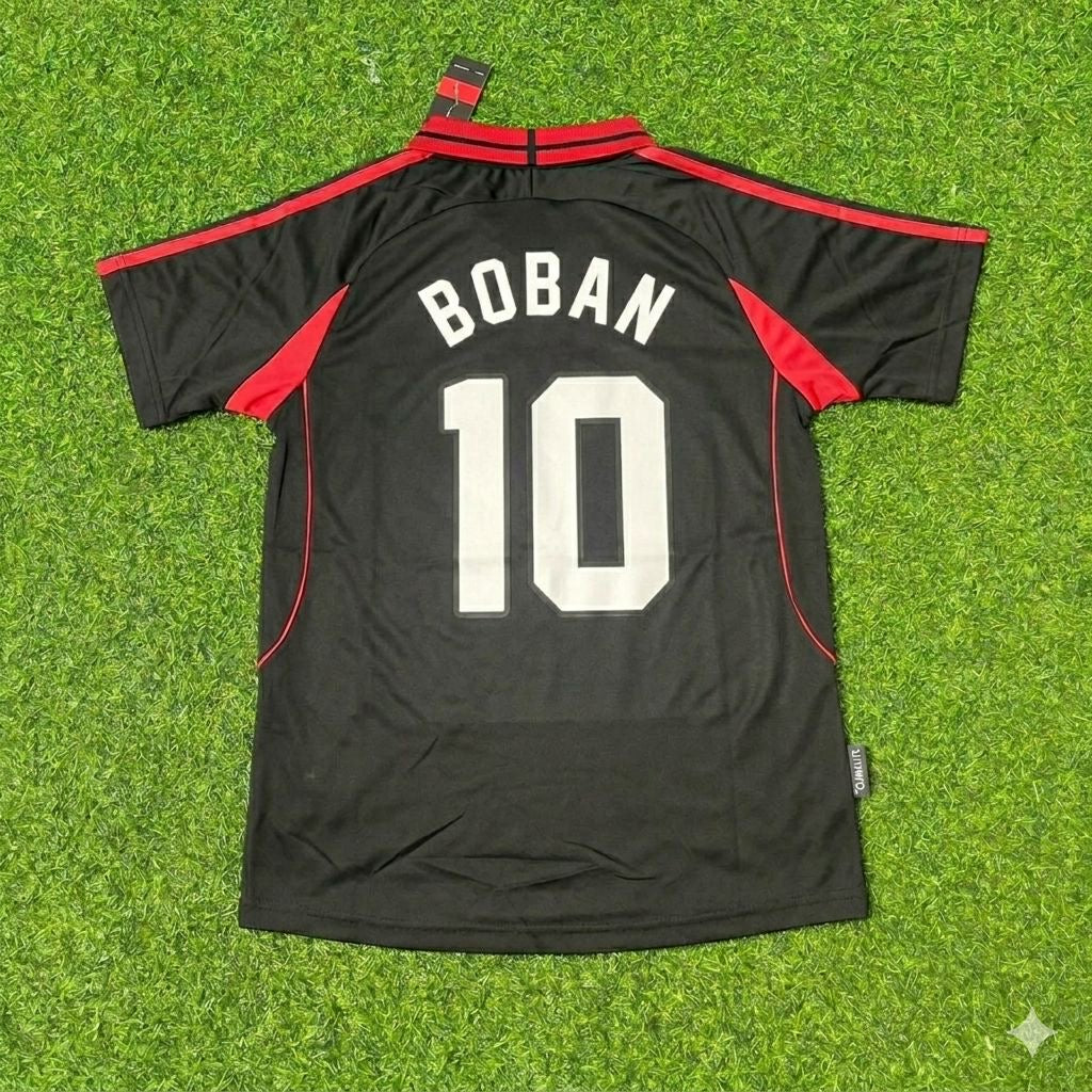 Zvonimir Boban #10 AC Milan 2000-2001 Away Retro Football Jersey Kit