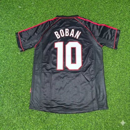 Zvonimir Boban #10 AC Milan 1998-1999 Black Retro Football Jersey Kit