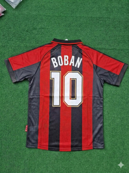 Zvonimir Boban 10- AC Milan 1999 Retro Football Jersey Kit