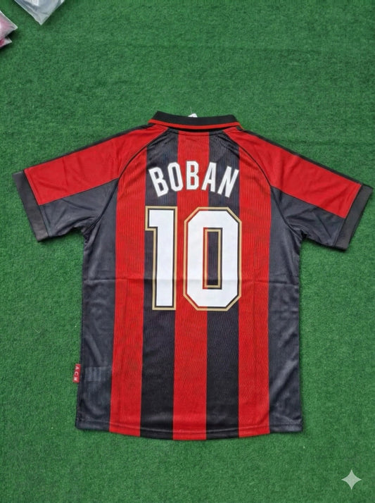 Zvonimir Boban 10- AC Milan 1999 Retro Football Jersey Kit